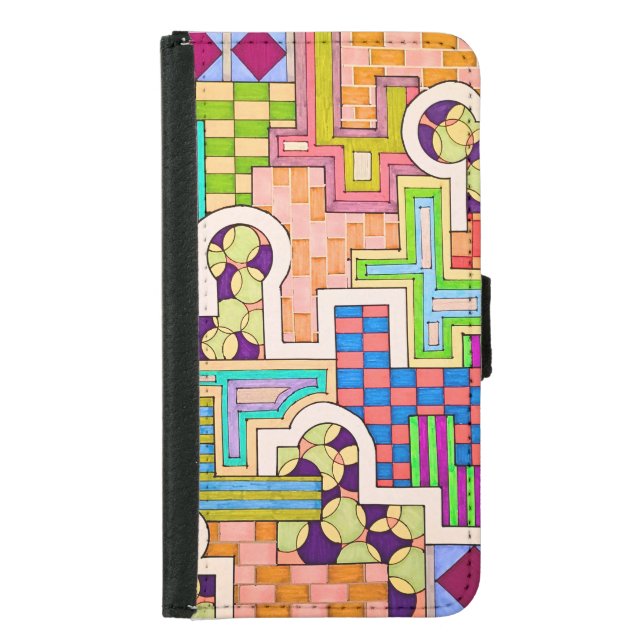 Wallet Case of colors and patterns (Front)