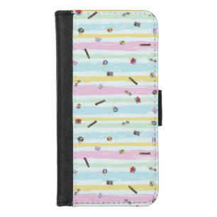 Wallet Case – Sports & Stripes Pastel Racing