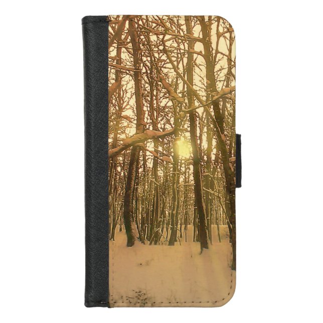Wallet Case Winter Forest Snow And Light (Front)