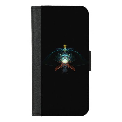 Wallet Case with Abstract Fractal Design