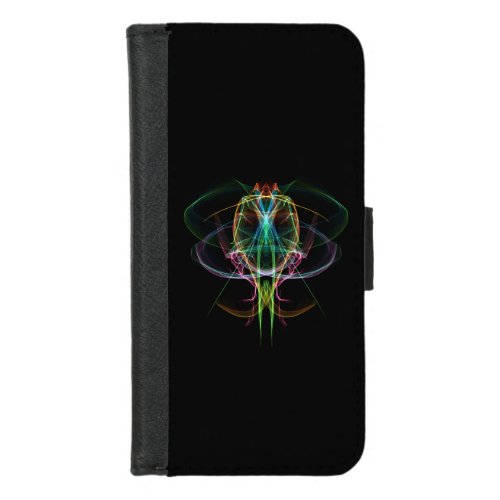 Wallet Case with Multicolored Abstract Design