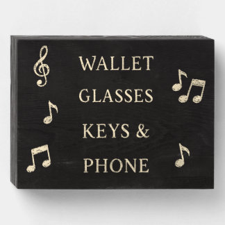 Wallet, Glasses, Keys & Phone reminder sign