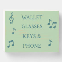 Wallet, Glasses, Keys & Phone reminder sign