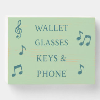 Wallet, Glasses, Keys & Phone reminder sign
