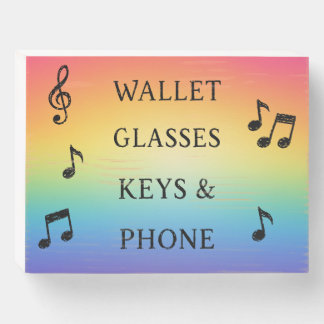 Wallet, Glasses, Keys & Phone reminder sign