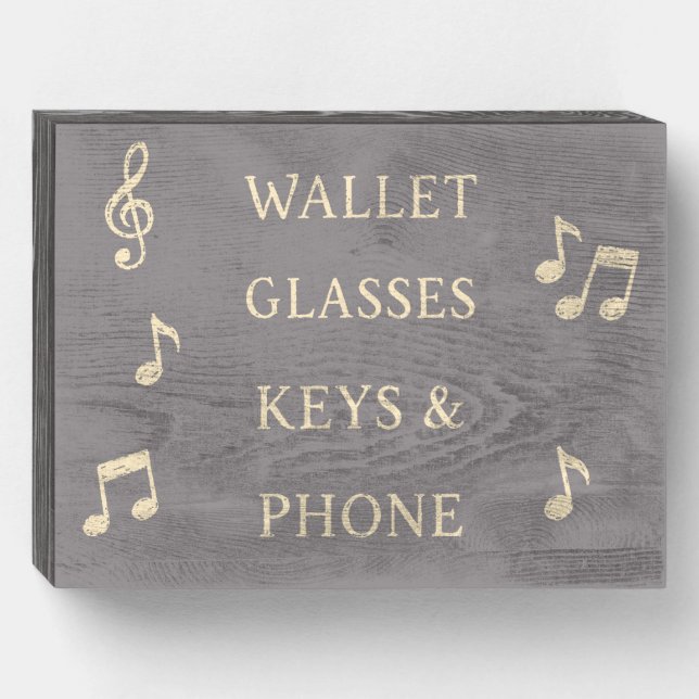 Wallet, Glasses, Keys & Phone reminder sign  (Front Horizontal)