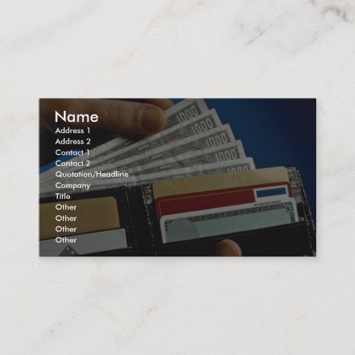 Customizable Wallet in hand business card templates
