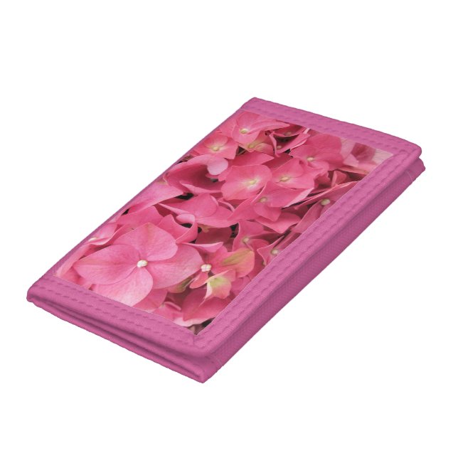 Wallet - Nylon - Dark Pink Hydrangeas (Bottom)