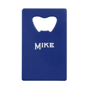 Wallet Personalize Name Bottle Opener Blue
