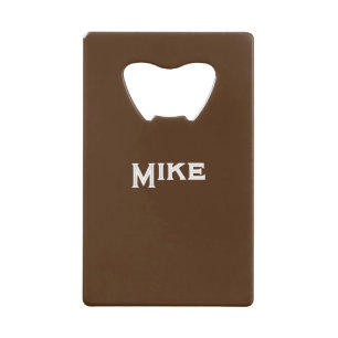 Wallet Personalize Name Bottle Opener Brown