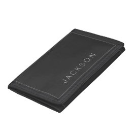Wallet - Personalized Name Off Black