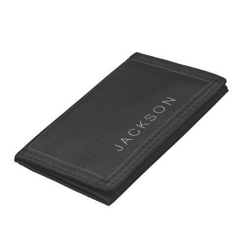 Wallet _ Personalized Name Off Black
