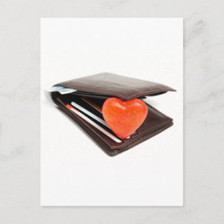 Wallet romance postcard