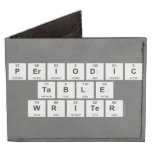 Periodic
 Table
 Writer  Wallet Tyvek® Billfold Wallet