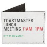 TOASTMASTER LUNCH MEETING  Wallet Tyvek® Billfold Wallet