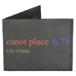 canot place  Wallet Tyvek® Billfold Wallet
