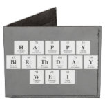 Happy
 Birthday
 Wei  Wallet Tyvek® Billfold Wallet