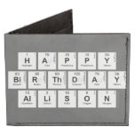 Happy
 Birthday
 Allison  Wallet Tyvek® Billfold Wallet
