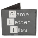 Game
 Letter
 Tiles  Wallet Tyvek® Billfold Wallet