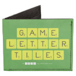 Game
 Letter
 Tiles  Wallet Tyvek® Billfold Wallet