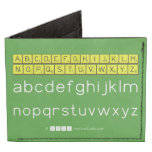 ABCDEFGHIJKLM
 NOPQSTUVWXYZ
 abcdefghijklm
 nopqrstuvwxyz  Wallet Tyvek® Billfold Wallet