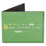Yeah!!! It's July again. Durotym 13th is clicking    
    Happy birthday in ad..  Wallet Tyvek® Billfold Wallet