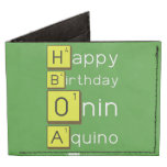 Happy
 Birthday
 Onin
 Aquino  Wallet Tyvek® Billfold Wallet