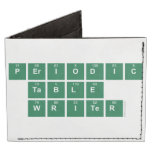 Periodic
 Table
 Writer  Wallet Tyvek® Billfold Wallet