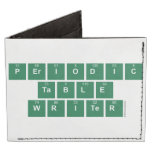 Periodic
 Table
 Writer  Wallet Tyvek® Billfold Wallet