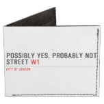 Possibly yes, probably not  Street  Wallet Tyvek® Billfold Wallet