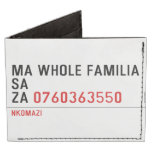 Ma whole familiA Sa Za  Wallet Tyvek® Billfold Wallet