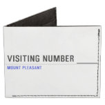 Visiting Number ____  Wallet Tyvek® Billfold Wallet