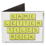 Game
 Letter
 Tiles
 ROCK!  Wallet Tyvek® Billfold Wallet