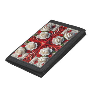 Wallet with English Roses Modern Design
