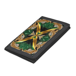 Wallet with Jamaican Colors Modern Design