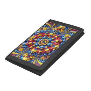 Wallet with Romanian Colors Modern Abstract Design