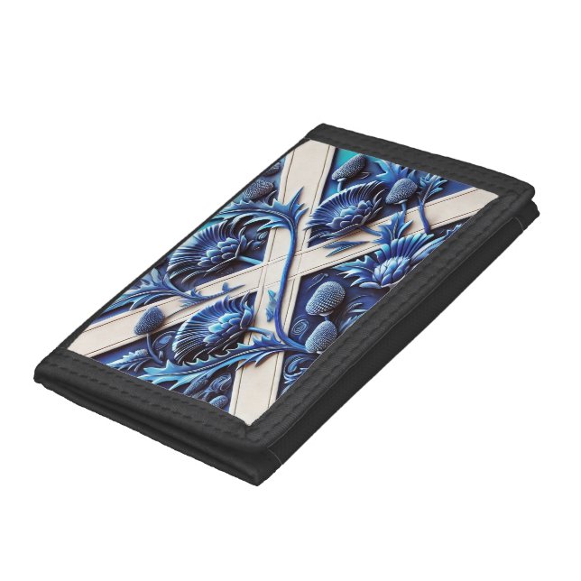 Wallet with Scottish Thistles Modern Design (Bottom)