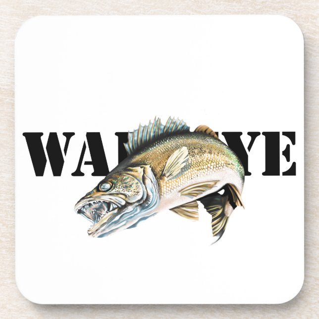 Walleye Beverage Coaster (Front)