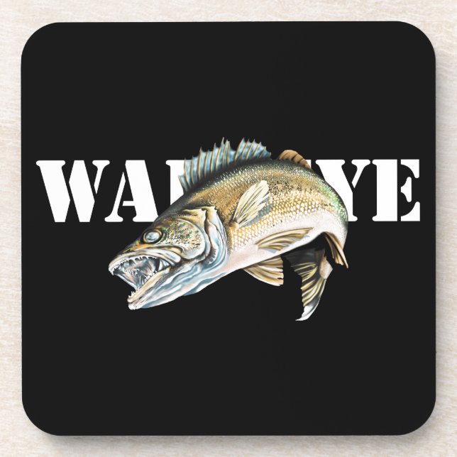Walleye Beverage Coaster (Front)
