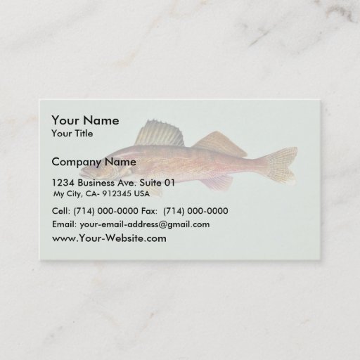 Customizable Walleye Business Card Templates