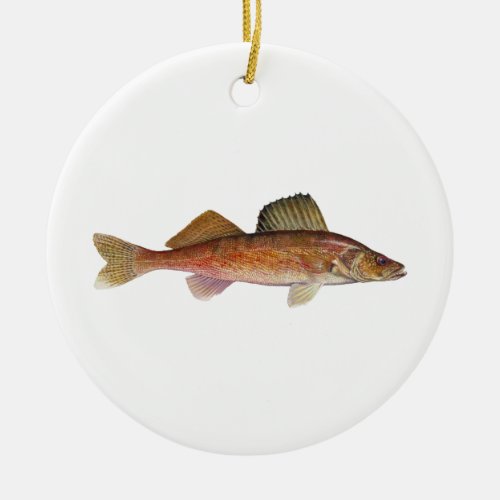 Walleye Ceramic Ornament