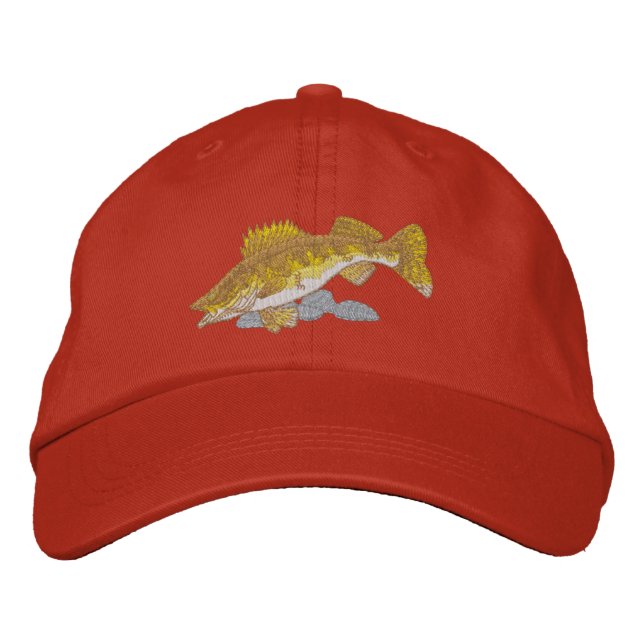 Walleye Embroidered Baseball Hat (Front)