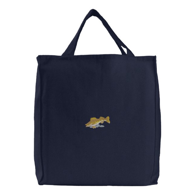 Walleye Embroidered Tote Bag (Front)