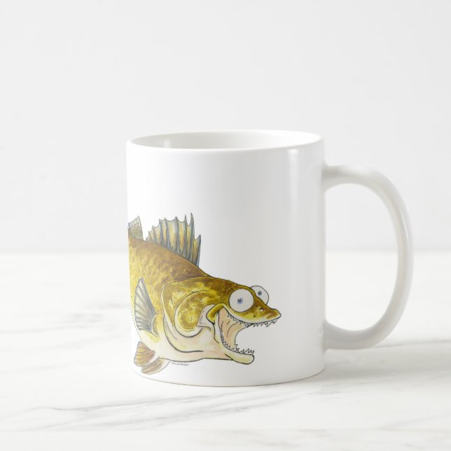 Walleye fish mug! coffee mug (Right)