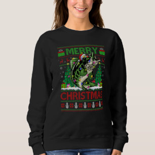 Walleye Fish  Xmas Tree Ugly Santa Walleye Christm Sweatshirt