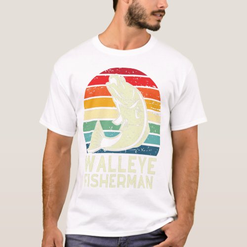 walleye fisherman cool walleye fishing design Men T_Shirt