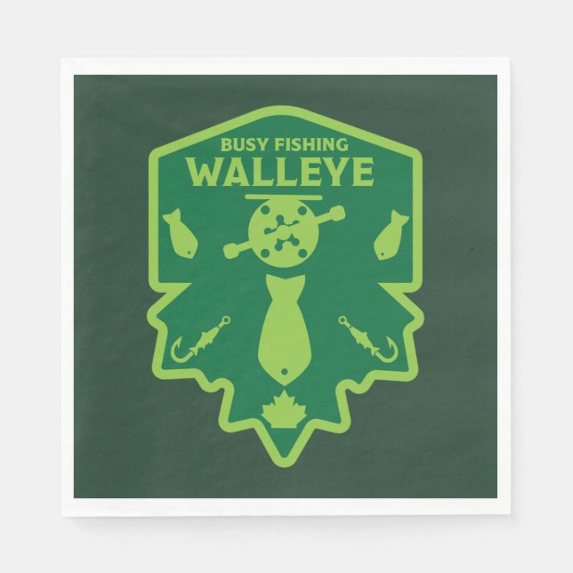 Walleye Fishing Canada Napkins (Front)