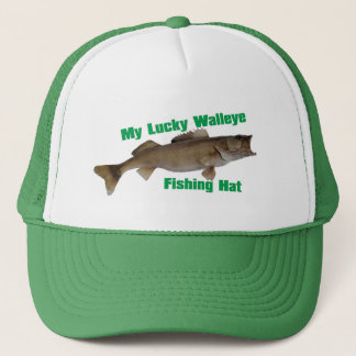 walleye fishing hat, trucker hat