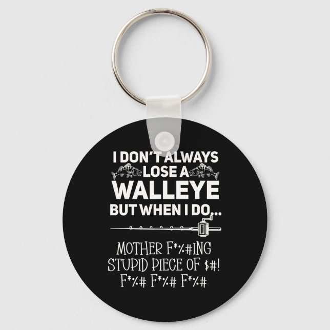Walleye Fishing  Keychain (Front)