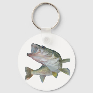 Walleye fishing keychain
